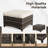 6-Pieces Outdoor Patio Umbrella Conversation Rattan Seating Group With 1 Coffee Table,2 Ottoans and 2 Swivel Chairs,2 Colors Available-1599622660