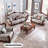 Brown Solid Wood Rectangular Coffee Table-215230715