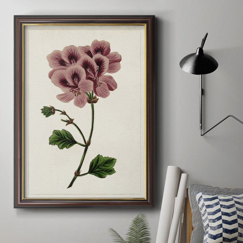 Mauve Botanicals III - Peinture sur toile encadrée, H 20 po x l 16 po x P 2,5 po