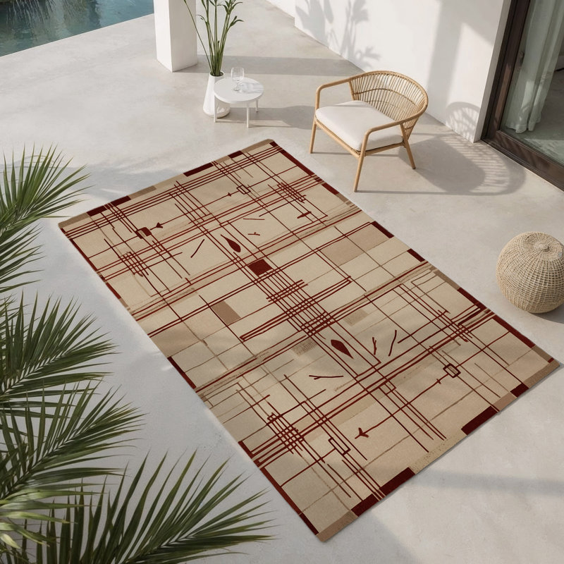 Diagonal Drift Indoor And Outdoor Area Rug, Rectangle 9' x 12'