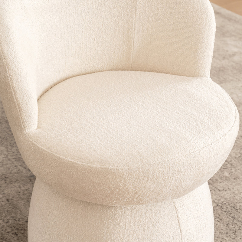 Chaise de salle à manger Allis Boucle, Blanc