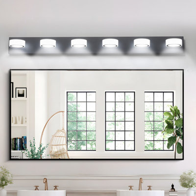 Modern Led Bathroom Light Fixtures, Black Vanity Light Over Mirror, 360° Rotating Heads For Mirror Shower And Bathroom Decor