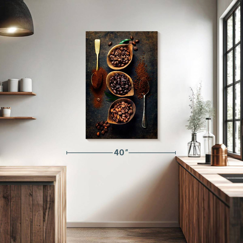 Yarlin Coffee Grounds And Beans, 39" H x 26" W