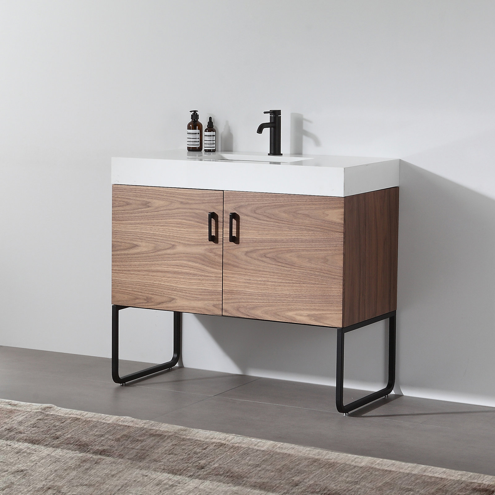 Keena 36" Cedar Single Bathroom Vanity, Walnut