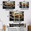 Or sphère dansante - ensemble de décorations murales spirales abstraites-209859502-209859474