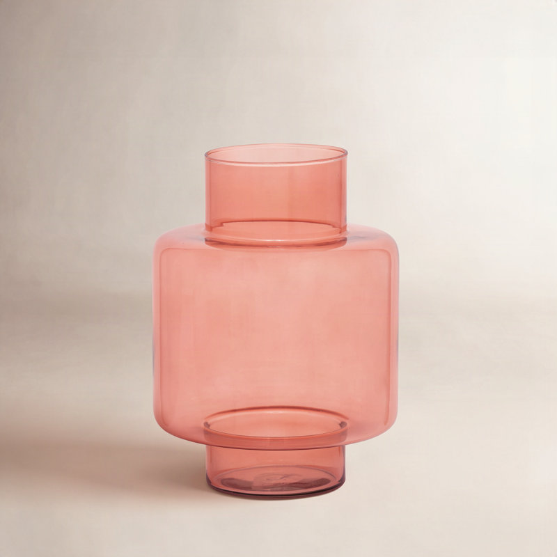 Glass Table Vase, Red