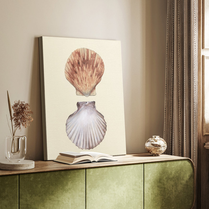Bivalve Shells III -Custom Wrapped Gallery Cavas, 27" H x 18" W