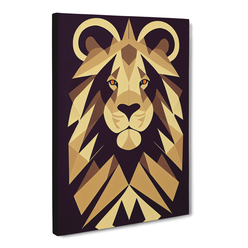 Lion Deco Vol.2 - Wrapped Canvas, 50cm H x 35cm W x 3cm D
