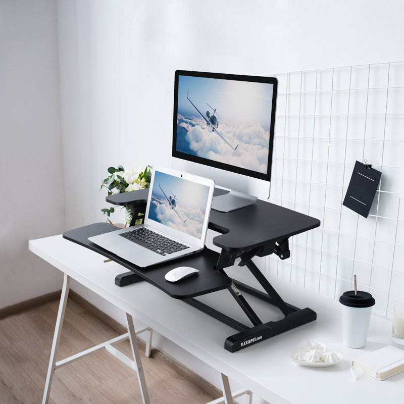 Convertisseur de bureau debout Murray, Noir, H 19,6 po x l 30 po x P 24,9 po