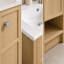Meuble-lavabo autoportant de 24 po avec lavabo en céramique, 2 portes à fermeture douce et tablette ouverte, armoire de rangement en contreplaqué de chêne pour petite salle de bain, salle d'eau
