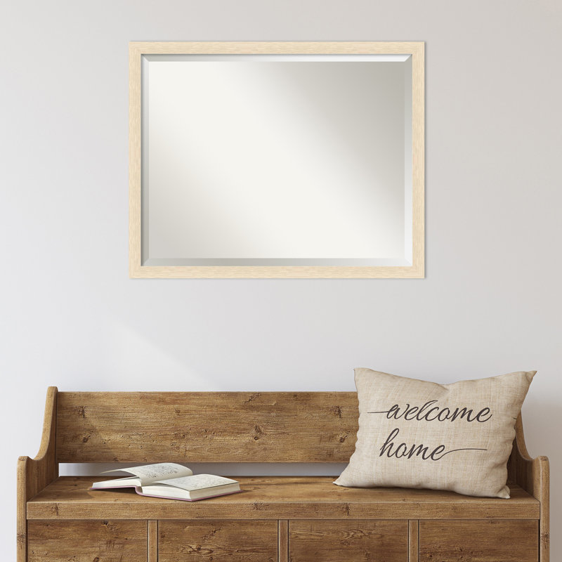 Miroir mural en bois Jocell, Brun clair, Rectangle, 24 po x 30 po