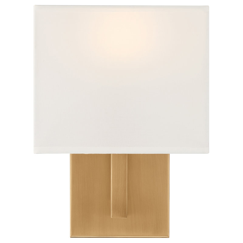 Jaxzen Steel Armed Sconce, Antique Brushed Brass