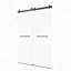 56-60 * 76 "Porte de douche coulissante double sans cadre à fermeture en douceur avec verre trempé de qualité supérieure (8 mm) et revêtement facile à nettoyer-118574670