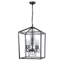Lustre lanterne de foyer moderne en cristal 4 lumières Alena-1929216732