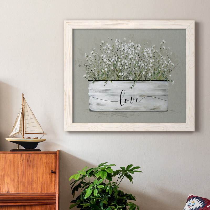 Bouquet de grâce, amour de seau - cadre photo, reproduction d'art, Blanc, H 24 po x l 18 po x P 1,5 po