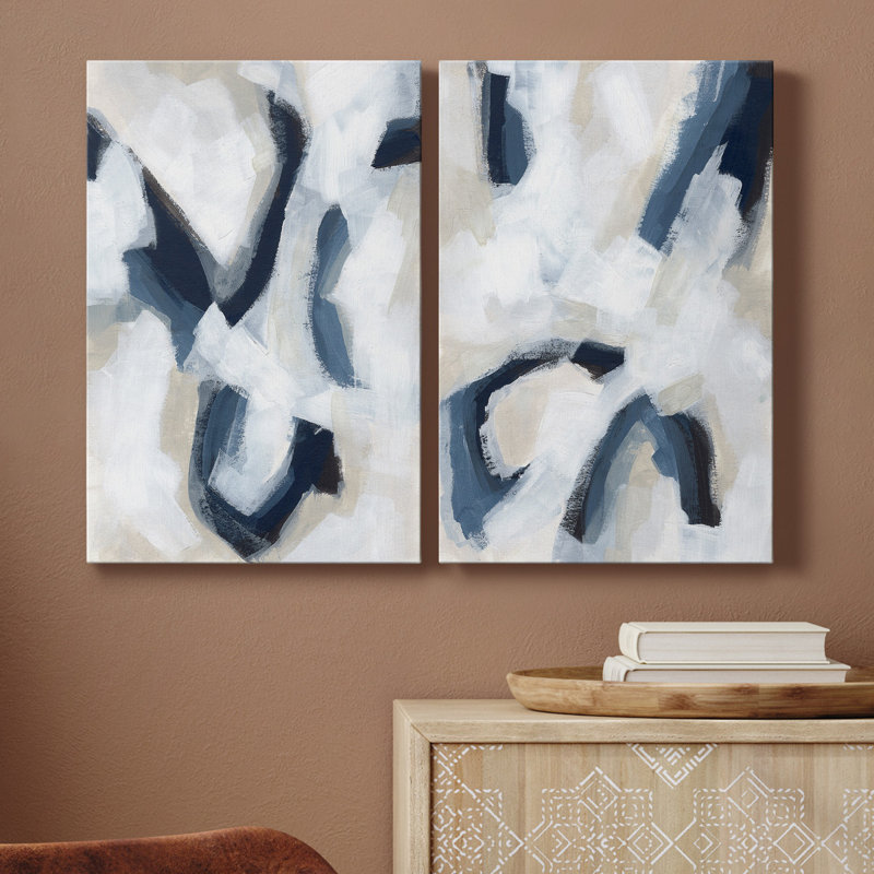 " Indigo Imprint I " 2 - Pieces, 27" H x 32" W x 1" D