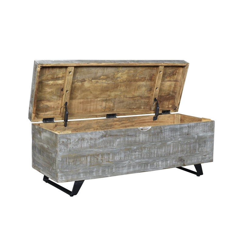 Studebaker Solid Wood Blanket Chest, Gray