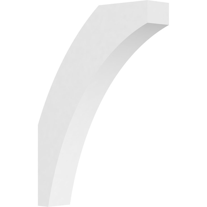3"W x 16"D x 22"H Standard Thorton Architectural Grade PVC Knee Brace, 22"H x 3"W x 16"D