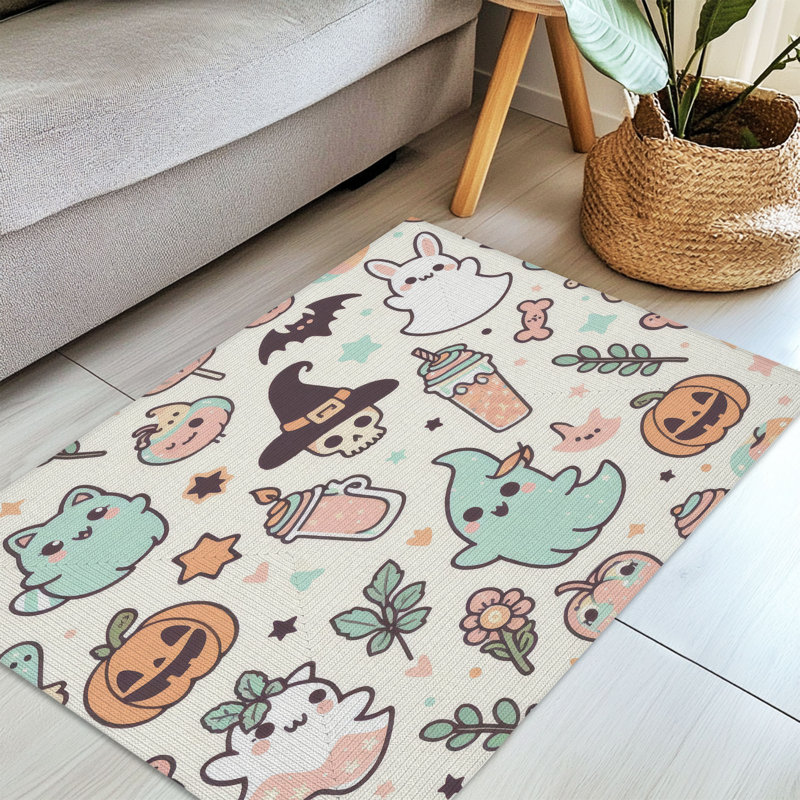 Tapis tressé Pastel Goblin Parade, Rectangulaire 3 pi x 5 pi