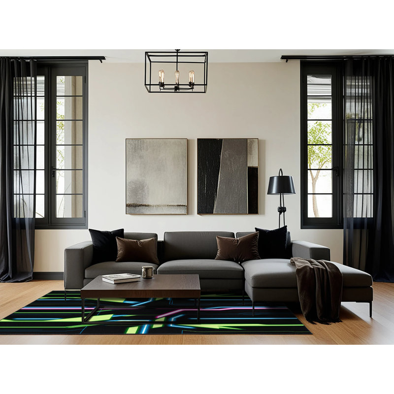 Velocity Shift Rug, Square 4'