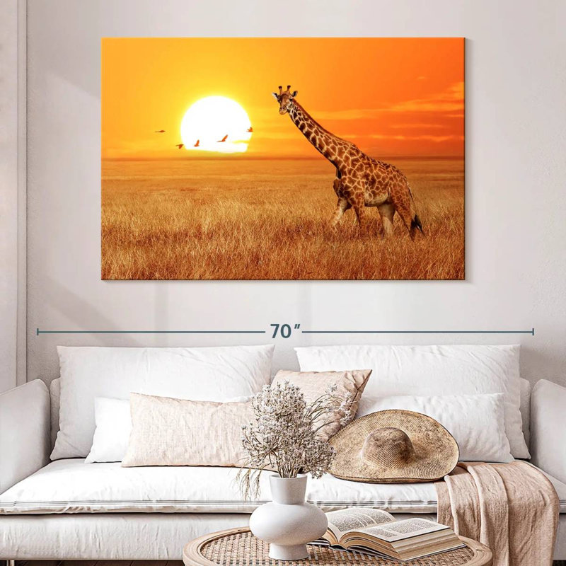Big Sunset Giraffe, H 34 po x l 51 po