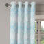 Rideau décoratif à 2 panneaux avec œillets Dovecove Ikat, 50 po x 63 po, gris, blanc, bleu ciel-1235588646