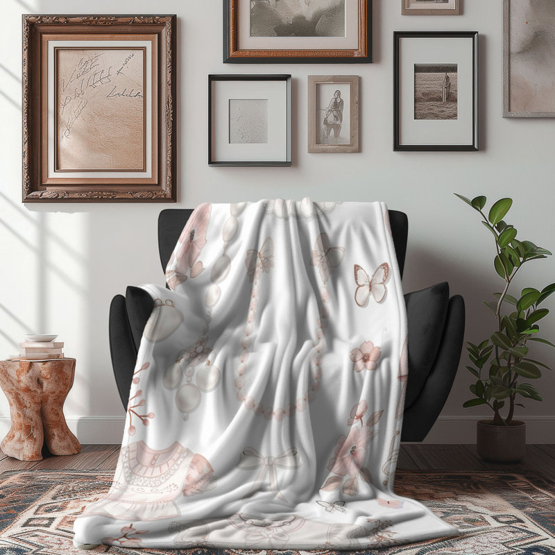 Couverture rose 1 pièce de qualité supérieure, L 50 po x L 60 po
