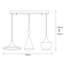Linda 3 - Light Black/Gold Kitchen Island Pendant