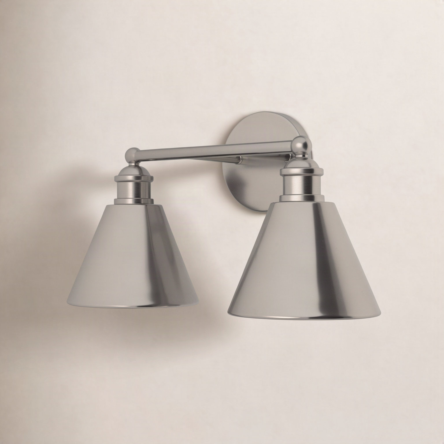 Kera 2-Light Dimmable Vanity Light, Brushed Nickel