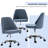 Home Office Desk Chair, Office Chairs Desk Chair Rolling Task Chair Computer Chair Adjustable With Wheels Armless For Bedroom, Vanity Chair For Makeup Room, Living Room-1894578877