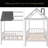 Twin Size Wood House Bed With Fence-755095048