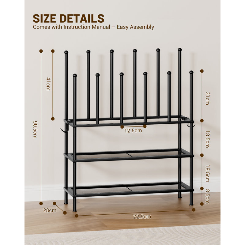 12 Pair Shoe Rack