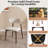 Upholstered Modern Solid Wood Dining Chairs With Ergonomic Curved Backrest, Cotton & Linen Fabric Kitchen Side Chairs(set Of 2)-245058570-245058574