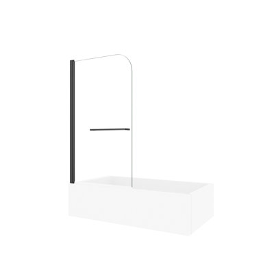 180 Pivot Matte Black Shower Door, 31"-32" W X 55" H, 1/4" 6Mm  Tempered Glass With Nano Coating And Reversible Design Bathtub - Treated Proof