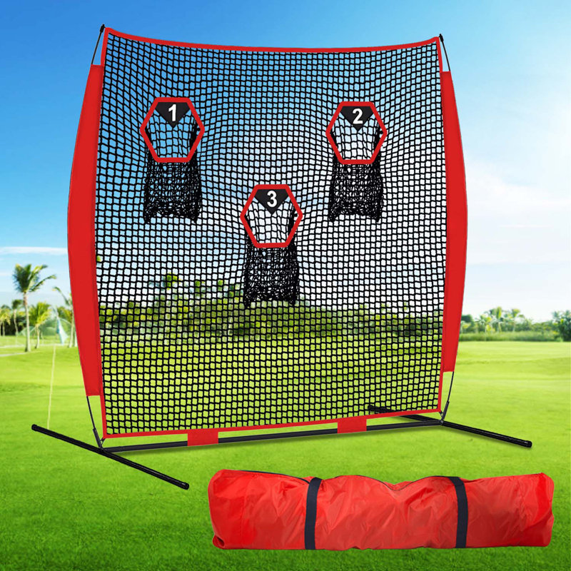 Filet de lancer et de lancer de football 8X8FT - Filet d'entraînement portatif de quart avec sac de transport | Passer la pratique de la cible pour l'entraînement au football