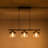 3 - Light Gradient Smoky Bell Shade Kitchen Island Linear Pendant