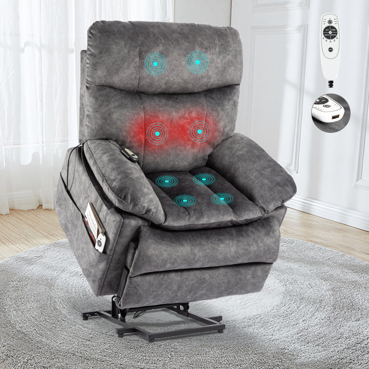SMAX Power Recliner Chair for Elderly with Premium Velvet Cloth