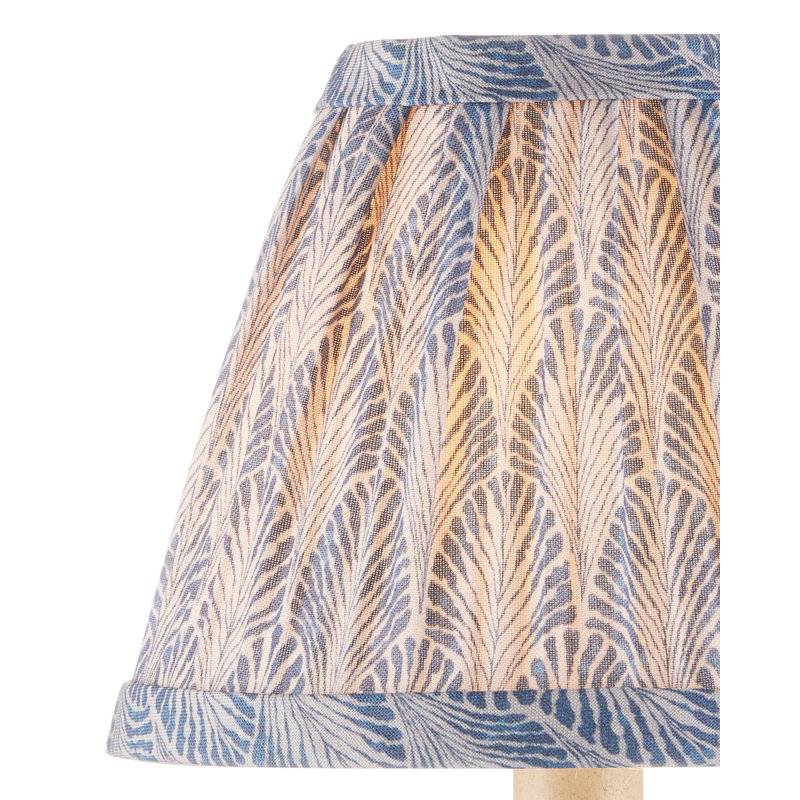 Abat-jour de lustre effilé Plume, Bleu
