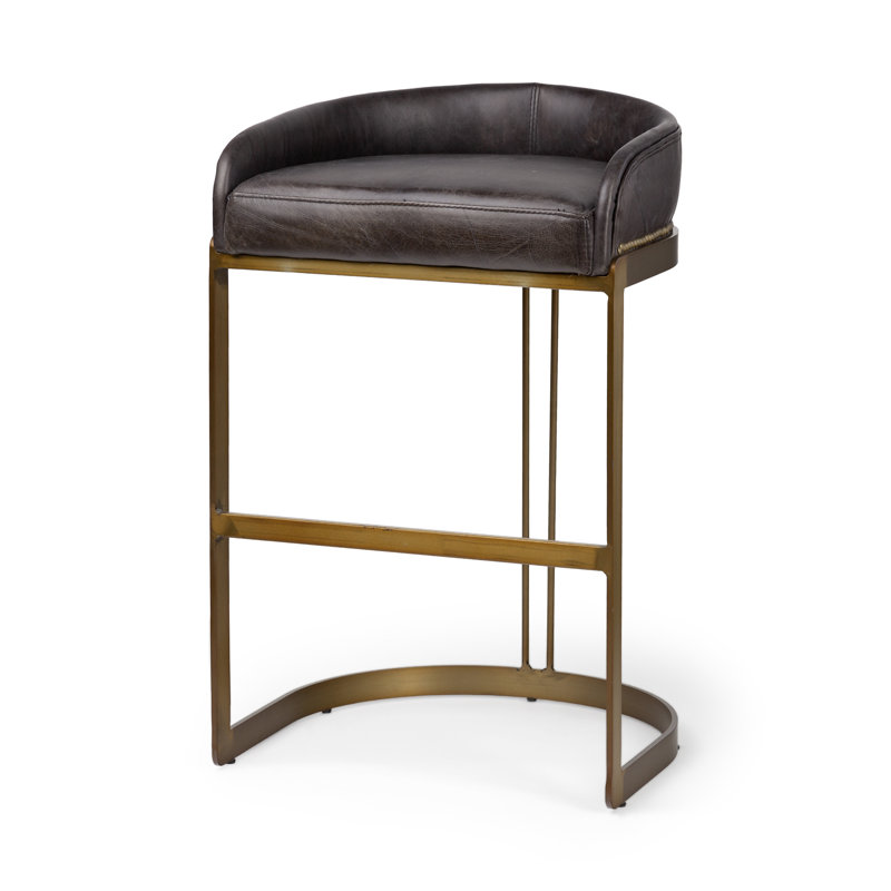 Hollyfield 29" Bar Stool, Bar Stool (28.75" Seat Height), Black