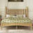 Retro Style Platform Bed with Gourd Shaped Headboard-473385977-473385981
