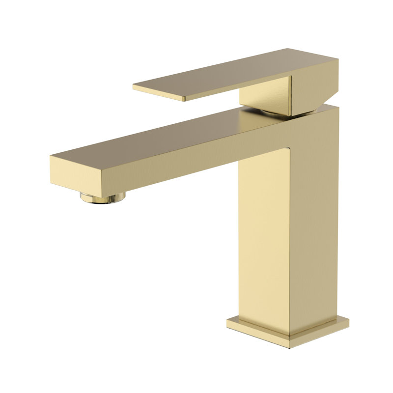 DAX Roma Single Handle Brass Bathroom Faucet, Nickel