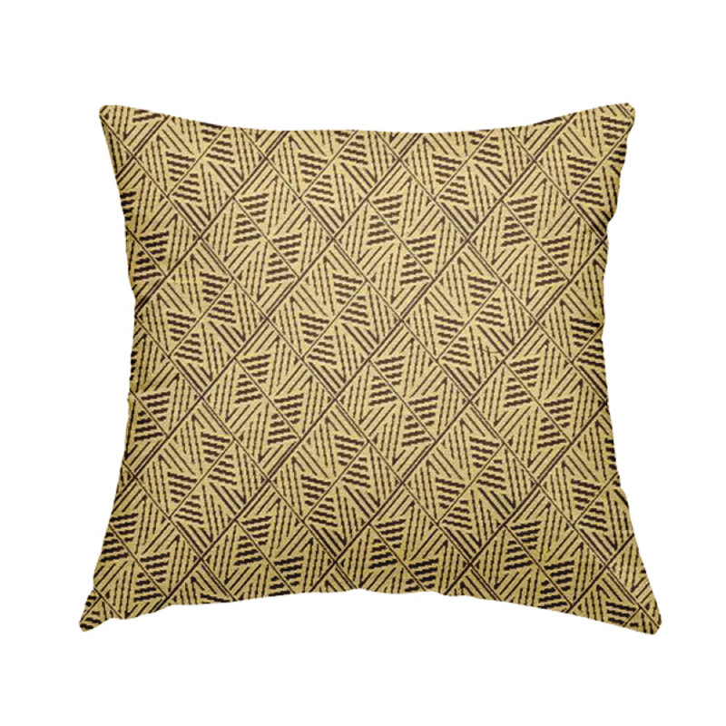 Eyon Square Cushion, 55cm H x 55cm W x 5cm D, Yellow