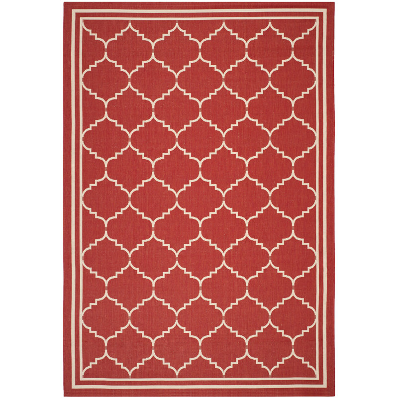 Herefordshire Performance Geometric Indoor/Outdoor Area Rug, Rectangle 5'3" x 7'7"