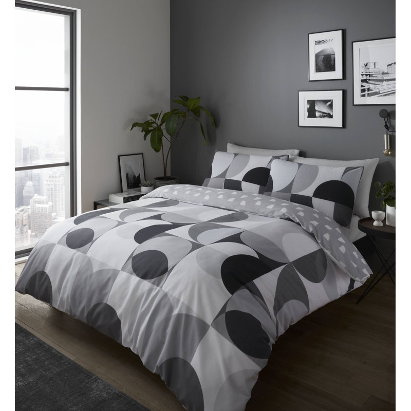 Sirkel Geo Duvet Cover Set, Single - 1 Standard Pillowcase, Blush
