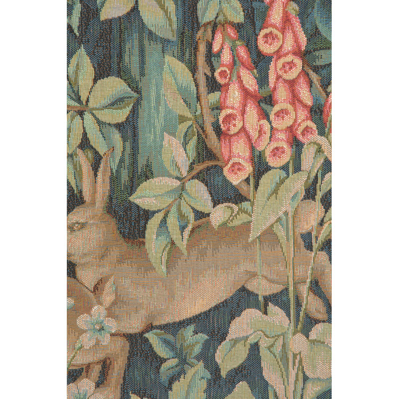 Hare And Pheasant European Tapestry Wall Hanging, 20" H x 34" W x 2" D