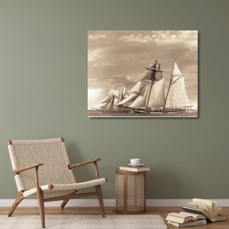Breakwater Bay Stevens, David, reproduction d'art sur toile tendue: Maiden Voyage II, H 28 po x l 34 po