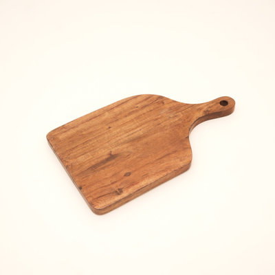 Planche à découper en bois d'acacia avec poignée, planche à découper en bois pour la cuisine, planche de service pour le pain, le fromage, les fruits et les légumes, planche à pagaie en bois fabriquée à la main, 9,5 x 0,75 x 16 pouces