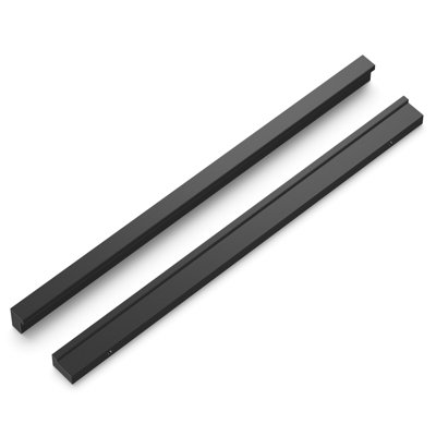 Streamline Collection Rectangular Pull - 8-13/16" Center to Center Cabinet Pull Flat Onyx - Contemporary Hardware for Drawers & Cabinets    