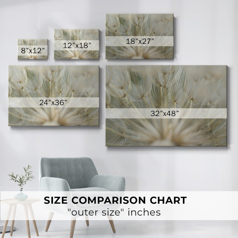 Macro Dandelion IV-Gallery Wrapped Canvas, 12" H x 18" W
