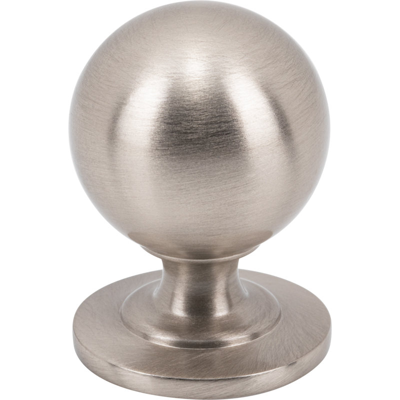 Divina 1 1/8" Diameter Round Smooth Knob, Brushed Satin Nickel
